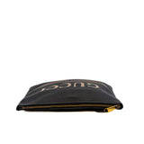 thumbnail large gucci letter zip clutch in leather black - L'UXE LINK