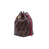 thumbnail bucket tote in logo FF brown/red - L'UXE LINK