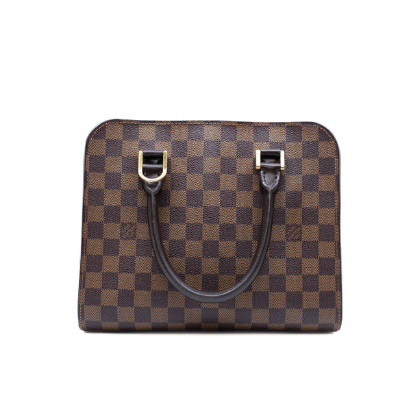 vintage box top handle strap shoulder bag in damier ebene ghw 2020