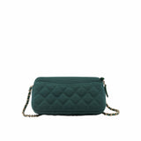 thumbnail cf zip chain bag mini fabric green  seri28 - L'UXE LINK