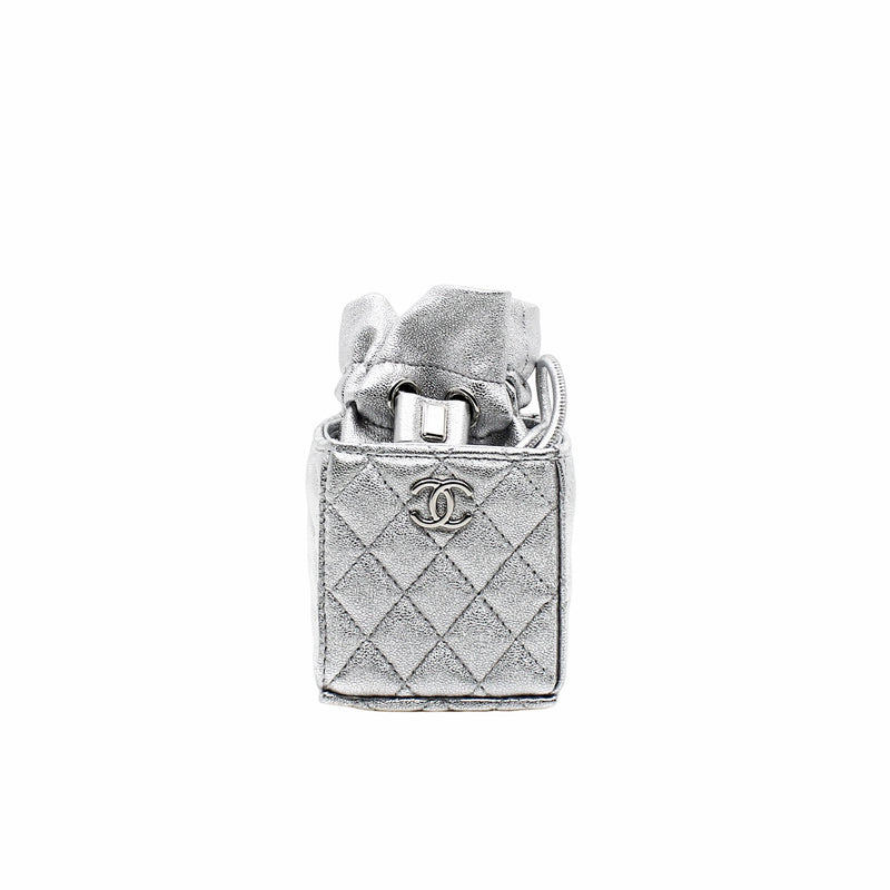 silver clutch with chain mini bucket ghw seri 31 - L'UXE LINK