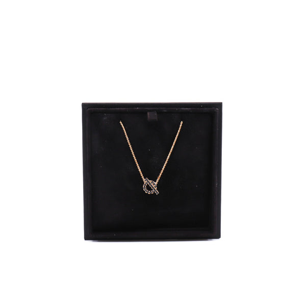 finesse black diamond necklace in 18k wg - L'UXE LINK