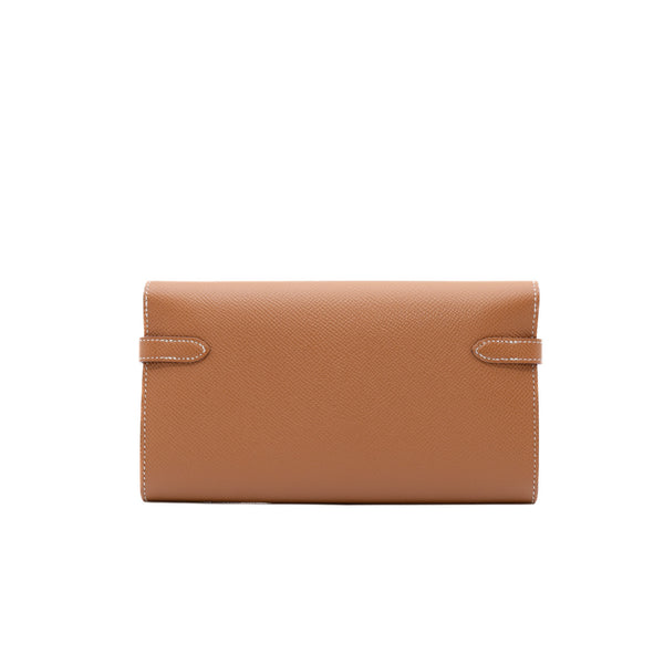 kelly long wallet in espom gold ghw D stamp - L'UXE LINK