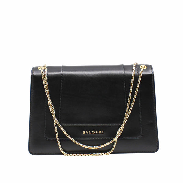 double flap serpenti black chain bag ghw - L'UXE LINK