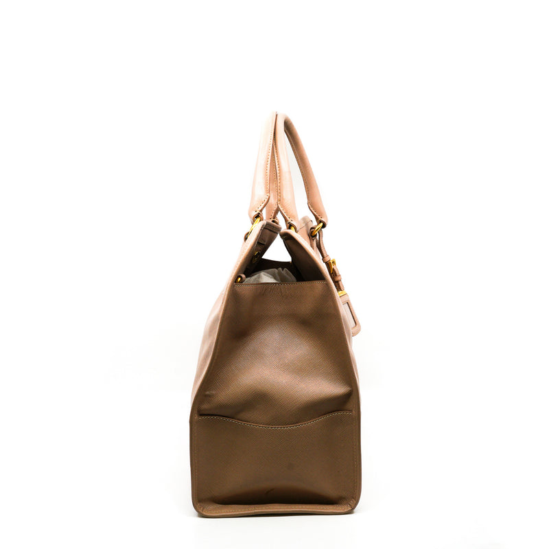 tote in saffiano leather beige color