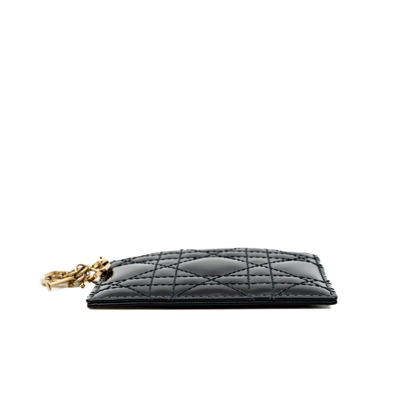 lady card holder in patent black phw - L'UXE LINK