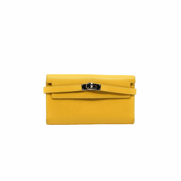 kelly long wallet lemon goat phw B stamp - L'UXE LINK