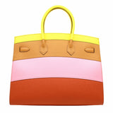 thumbnail birkin 35 SILLIER espom AA line rainbow in lime/sesame/confetti/terre bat Y STAMP  PHW - L'UXE LINK