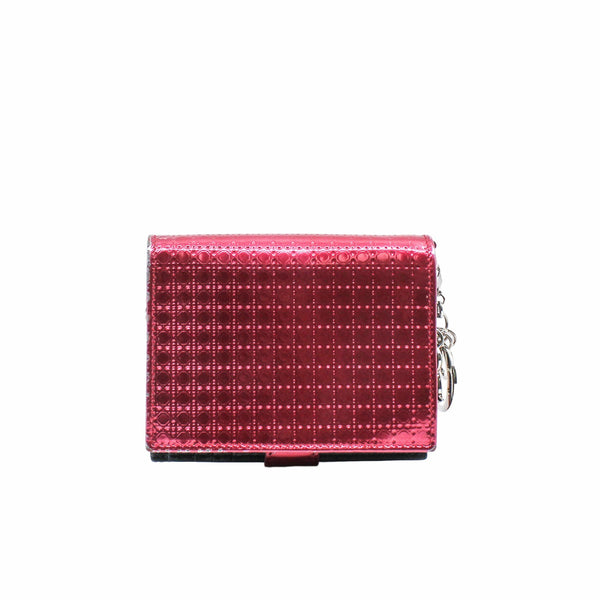 wallet small  patent rose red phw