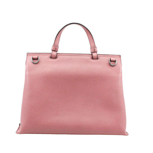 Bamboo Daily Top Handle Bag Leather Pink phw