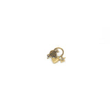 thumbnail j'a dior circle heart pandent earring in ghw