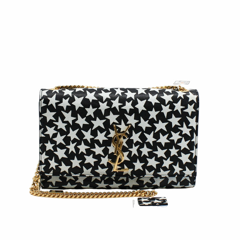 Chain Bag  Star Print Monogram Black White GHW - L'UXE LINK