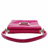 thumbnail Viv' Carré shoulder bag Small leather Rose Pink - L'UXE LINK