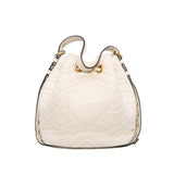 thumbnail marmont tote in leather white ghw - L'UXE LINK