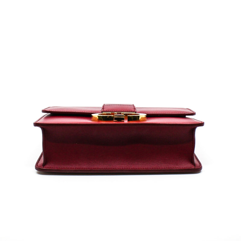 30 montaigne bag red leather ghw