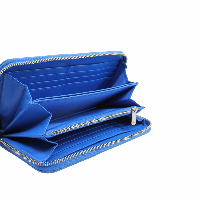 Zip Around Escapade Wallet lambskin blue ghw