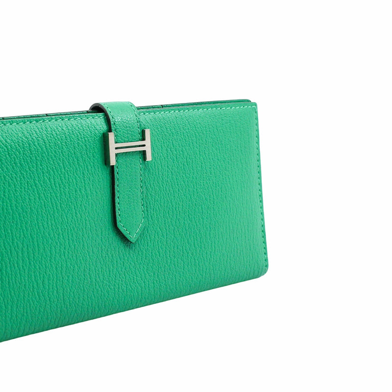 bearn long wallet green phw A stamp - L'UXE LINK