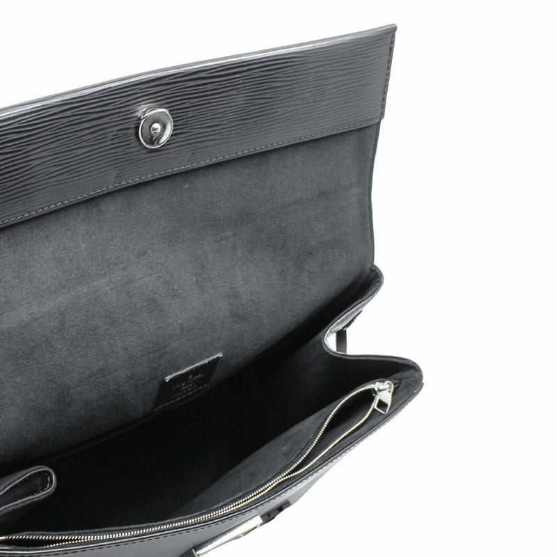 cluny handle bag medium  epi leather black phw - L'UXE LINK