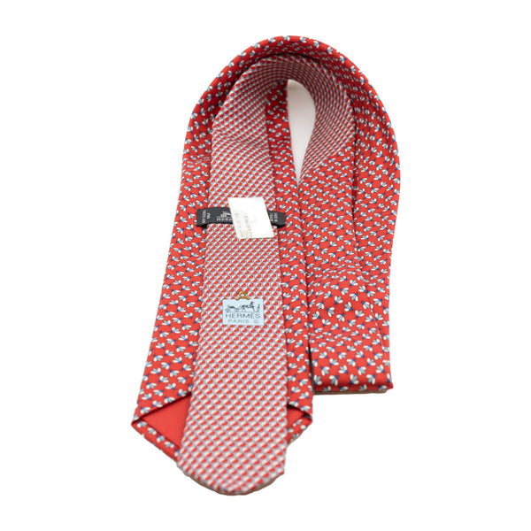 men tie with bee patent in red color - L'UXE LINK