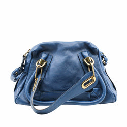 Paraty Shoulder Bag Mini   Leather  Blue ghw