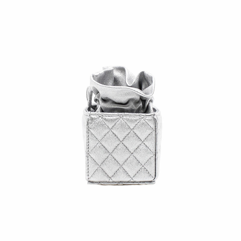 silver clutch with chain mini bucket ghw seri 31 - L'UXE LINK