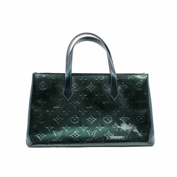 Monogram Verni Wilshire PM Handbag Tote Bag Enamel Calf Amarant