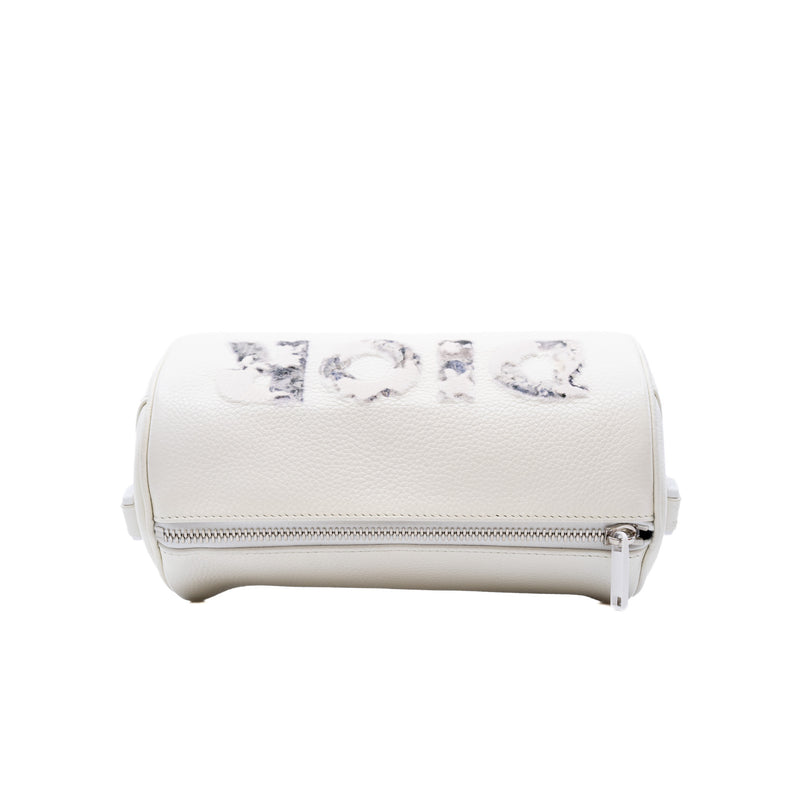 white leather mini tote