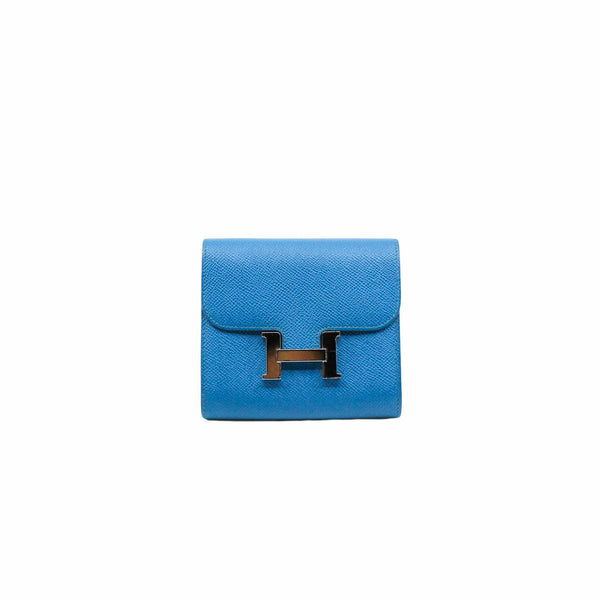 hermes constance compact wallet blue phw - L'UXE LINK