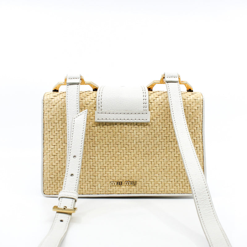 tweed side bag white - L'UXE LINK