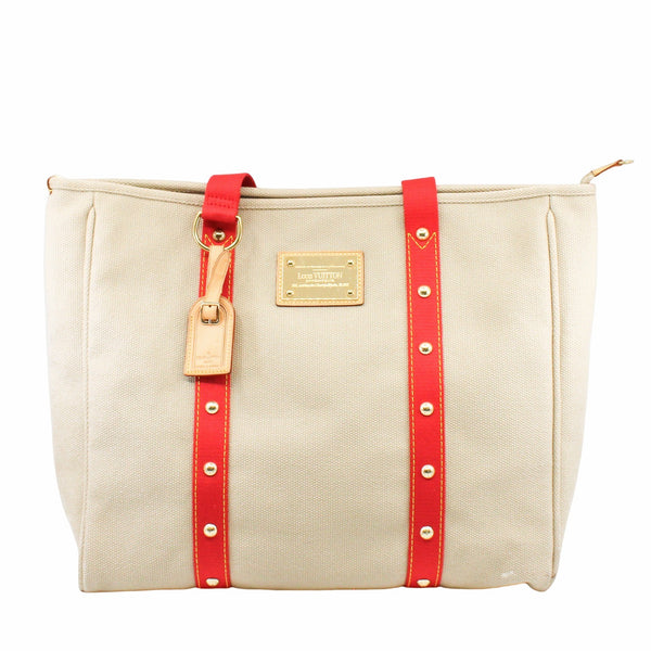 ANTIGUA tote large  beige red ghw