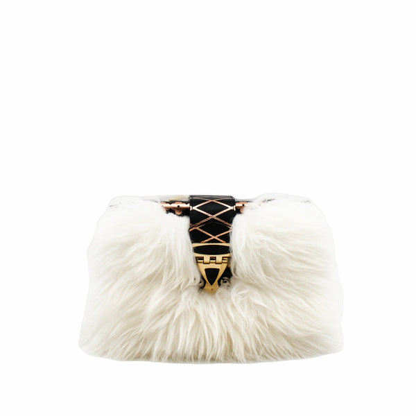 petite malle white fur phw - L'UXE LINK