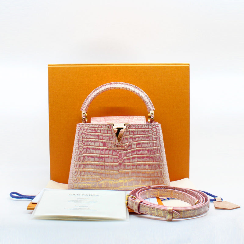 Louis Vuitton - Capucines Mini Bag - Pink - White Quartz - GHW