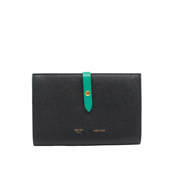 wallet large black mix green ghw