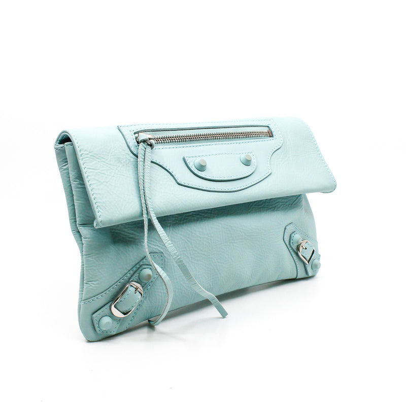 hand bag light blue phw