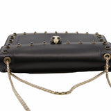 thumbnail flap  chain bag leather black - L'UXE LINK