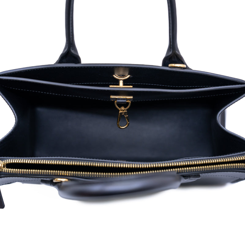 city steamer in leather black ghw - L'UXE LINK