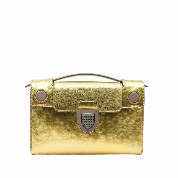 Diorever Shoulder Bag Mini Leather Gold phw - L'UXE LINK