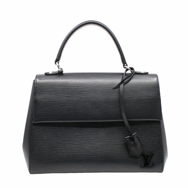 cluny handle bag medium  epi leather black phw - L'UXE LINK