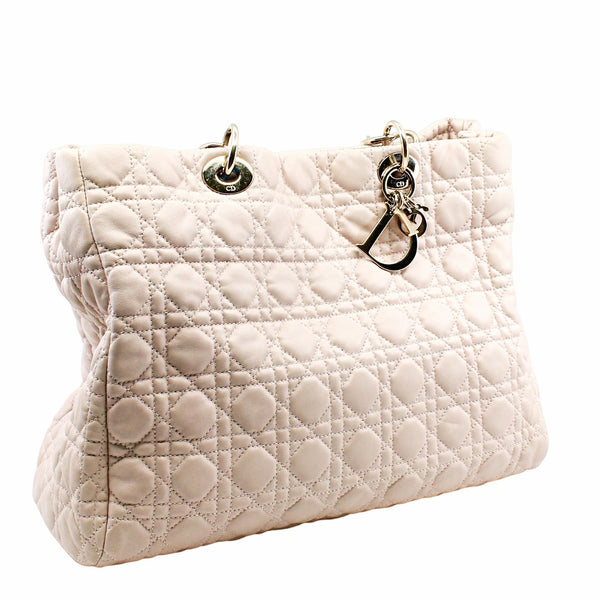 dior soft tote  large lamb skin pink lghw - L'UXE LINK