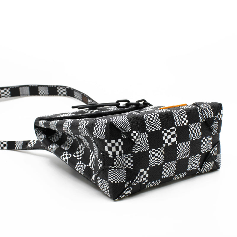 side bag black white grid - L'UXE LINK