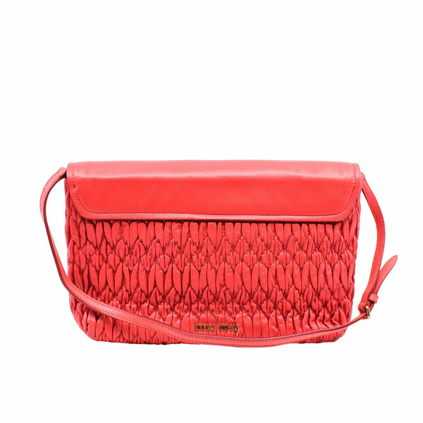 clutch small leather red ghw