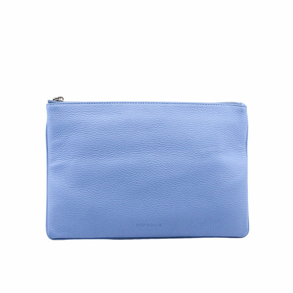 men clutch leather blue phw