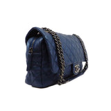 thumbnail flap bag in blue caviar skin