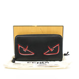 thumbnail monster eyes long zip wallet black phw - L'UXE LINK