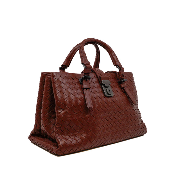 roma medium in leather brick color - L'UXE LINK