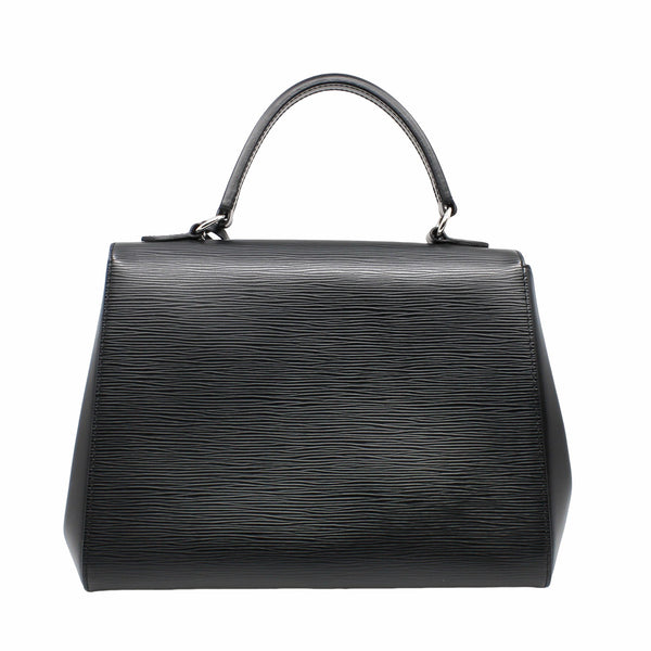 cluny handle bag medium  epi leather black phw - L'UXE LINK