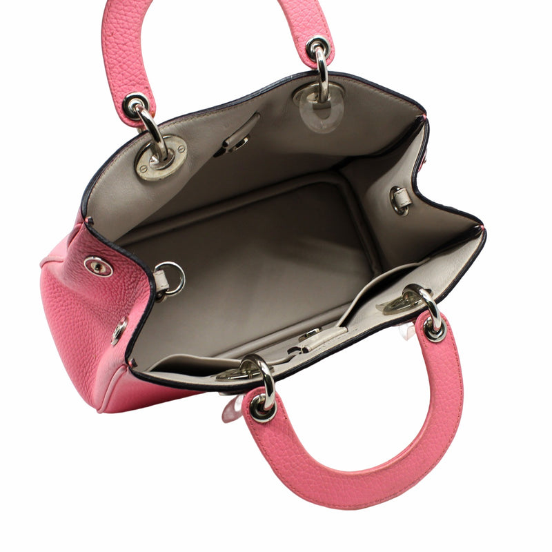 Diorissimo Tote Pebbled Mini Leather  pink phw - L'UXE LINK