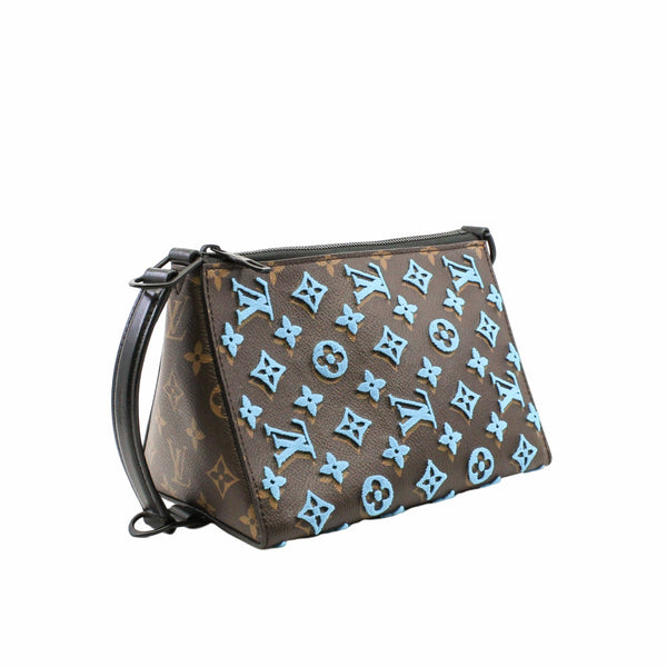 Monogram Tuffetage Triangle Messenger Turquoise rrp3950 - L'UXE LINK