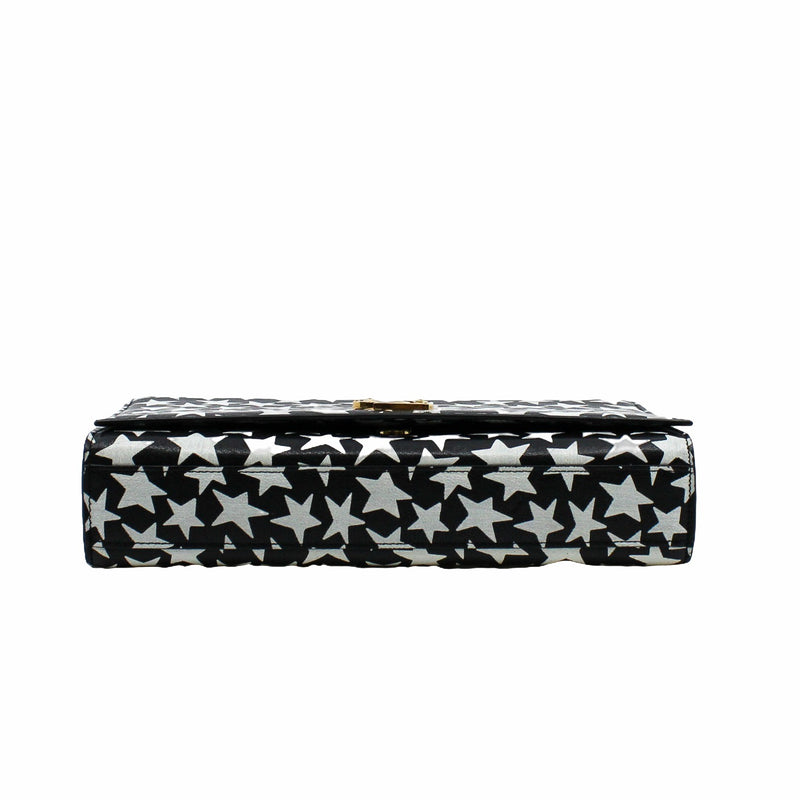 Chain Bag  Star Print Monogram Black White GHW - L'UXE LINK