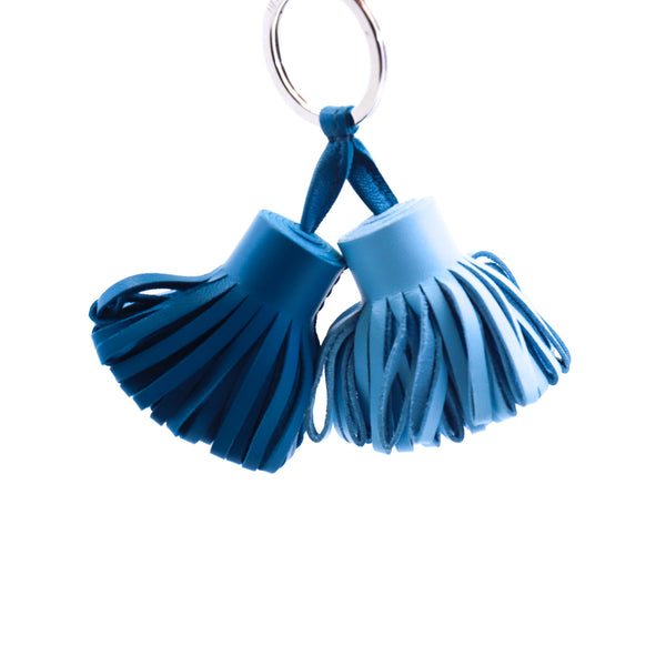 CARMEN DUO key ring  in blue/light blue phw - L'UXE LINK